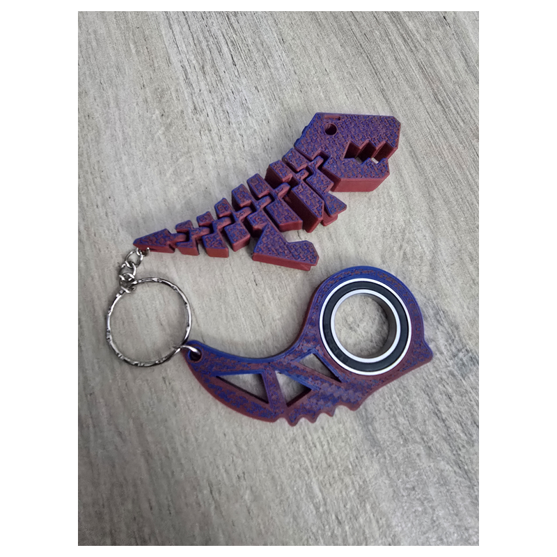 Keyspinner + Rex 2w1 TikTok 3D - KeyRambit KeyFlipper 3D Fidget Keychain