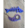 Keyspinner + Rekin 2w1 TikTok 3D - KeyRambit KeyFlipper 3D Fidget Keychain