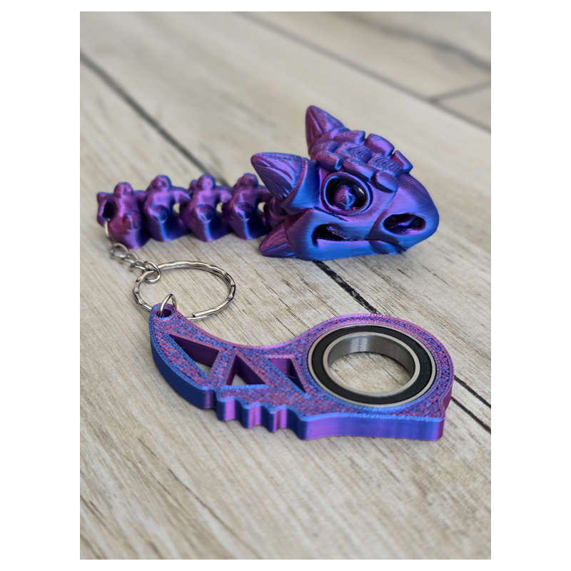 Keyspinner + Ankylozaur 2w1 3D - KeyRambit KeyFlipper Druk3d Keychain Obserwuj