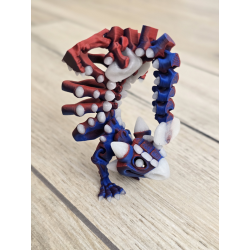 Keyspinner + Świecący Ankylozaur 2w1- KeyRambit KeyFlipper Druk3d Fidget
