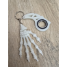 Świecący Keyspinner + Szkieletowa Dłoń 2w1- 3D KeyRambit KeyFlipper Fidget