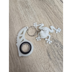 Świecąca Żabka i Keyspinner - Brelok 2w1! KeyRambit KeyFlipper Druk3d