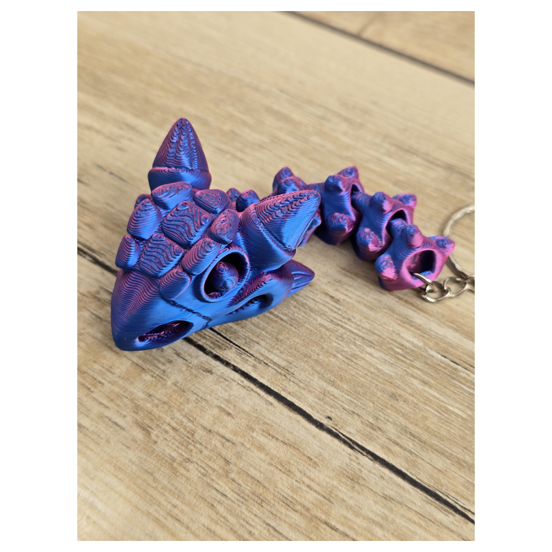 Unikatowy Brelok 3D Szkielet Ankylozaura - Druk3d Keychain