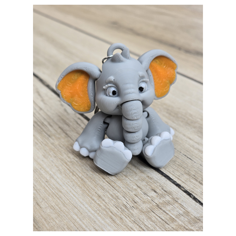Uroczy Słonik 3D - Breloczek z Charakterem - Brelok Druk 3D Keychain