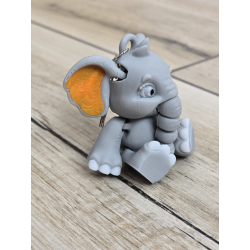 Uroczy Słonik 3D - Breloczek z Charakterem - Brelok Druk 3D Keychain