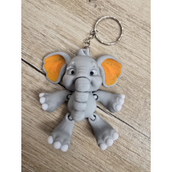 Uroczy Słonik 3D - Breloczek z Charakterem - Brelok Druk 3D Keychain