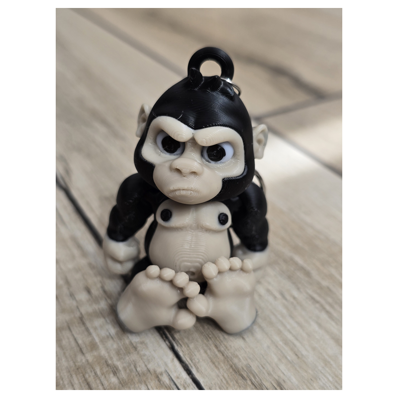 Brelok Goryl - Siła i Styl w Małym Formacie - Druk 3D Keychain