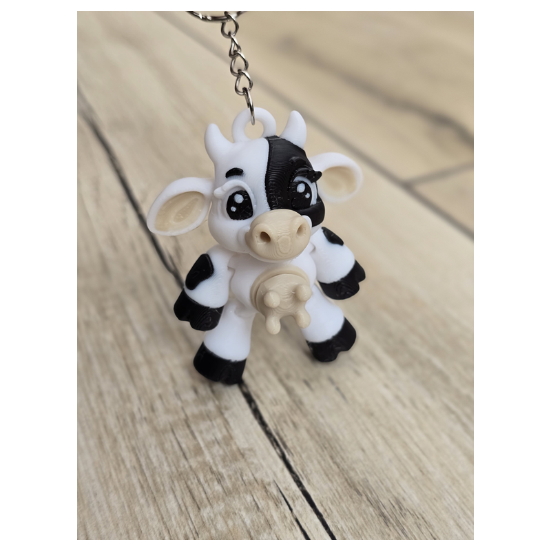 Uroczy Breloczek Krówka - Brelok Druk 3D Keychain