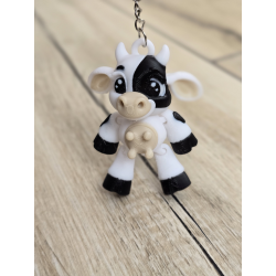 Uroczy Breloczek Krówka - Brelok Druk 3D Keychain