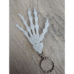 Świecący brelok szkieletowa dłoń - Druk 3D Keychain
