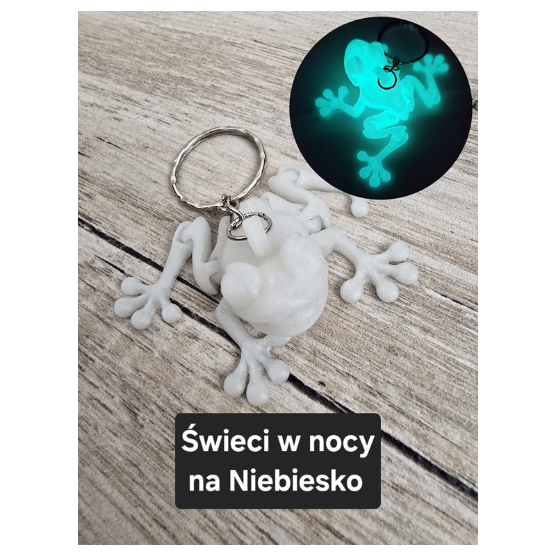 Świecący Brelok Żabka - Druk 3D