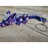 Wolf DragonCrystal 16cm - Ruchomy Brelok Świecący w Nocy - Druk 3D