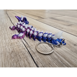 Wolf DragonCrystal 16cm - Ruchomy Brelok Świecący w Nocy - Druk 3D
