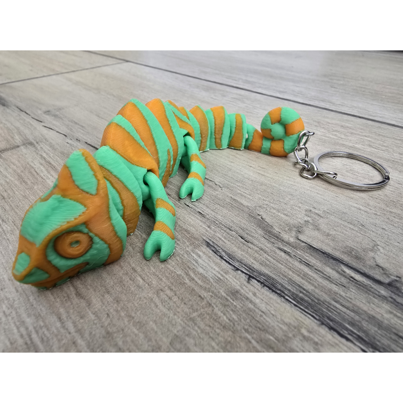 Ruchomy Breloczek Kameleon - Ożyw Swoje Klucze! Brelok Druk3D