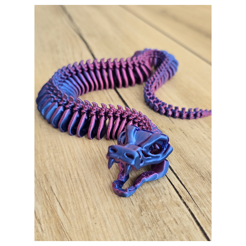 Szkielet Kobry 3D aż 36cm - Dwukolorowy Druk 3D