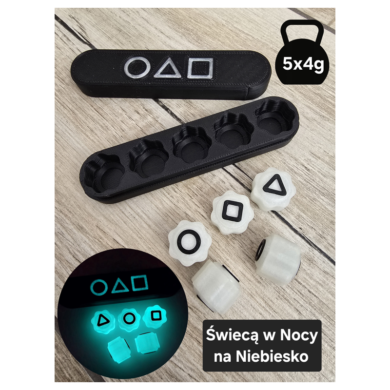Kości Koreanskiej Gry GONGGI GONGI SQUID GAME + Etui - Druk3d Case 5x4g