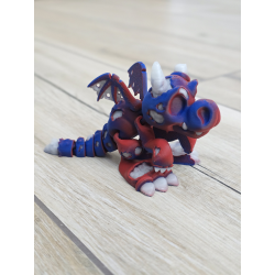 Figurka Smoka 3D Świecąca w Ciemności na Niebiesko - Druk 3D mixGadzet