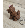 Słodki Brelok Piesek z Kokardką 3D - Brelok Druk3d fidget Keychain