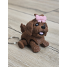 Słodki Brelok Piesek z Kokardką 3D - Brelok Druk3d fidget Keychain