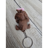 Słodki Brelok Piesek z Kokardką 3D - Brelok Druk3d fidget Keychain