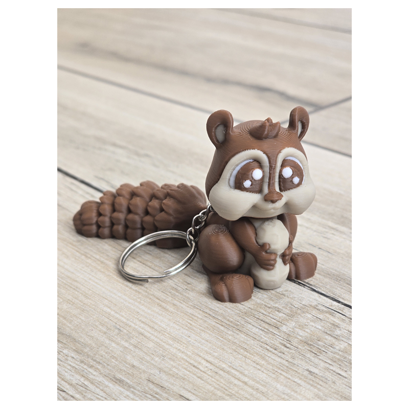 Sympatyczna Wiewiórka - brelok, który Cię rozczuli - Druk3d fidget Keychain