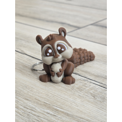 Sympatyczna Wiewiórka - brelok, który Cię rozczuli - Druk3d fidget Keychain