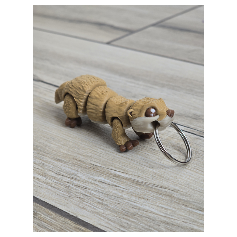 Wesoła Wydra - Brelok do Kluczy 3D - Brelok Druk3d fidget Keychain