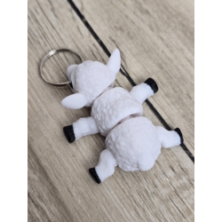 Biała Owieczka - Brelok do Kluczy 3D - Brelok Druk3d fidget Keychain