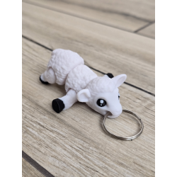 Biała Owieczka - Brelok do Kluczy 3D - Brelok Druk3d fidget Keychain