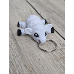 Biała Owieczka - Brelok do Kluczy 3D - Brelok Druk3d fidget Keychain