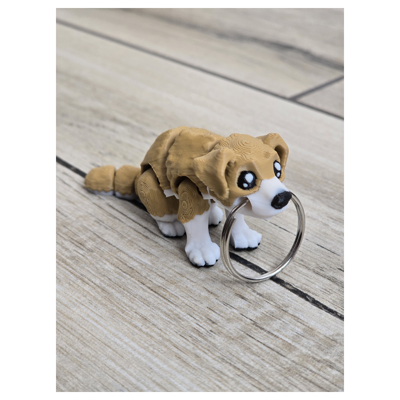 Figlarny Breloczek Pies - 3D - Brelok Druk3d fidget Keychain