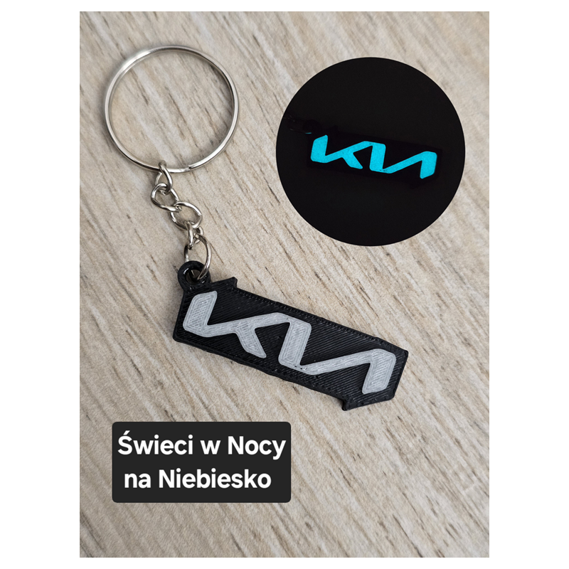 Breloczek KIA - Świeci w Nocy! 3d - Druk3d fidget Keychain mixGadzet