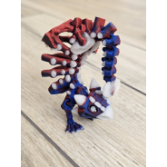 Keyspinner + Świecący Ankylozaur 2w1- KeyRambit KeyFlipper Druk3d Fidget
