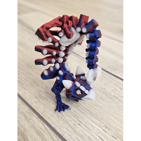 Keyspinner + Świecący Ankylozaur 2w1- KeyRambit KeyFlipper Druk3d Fidget