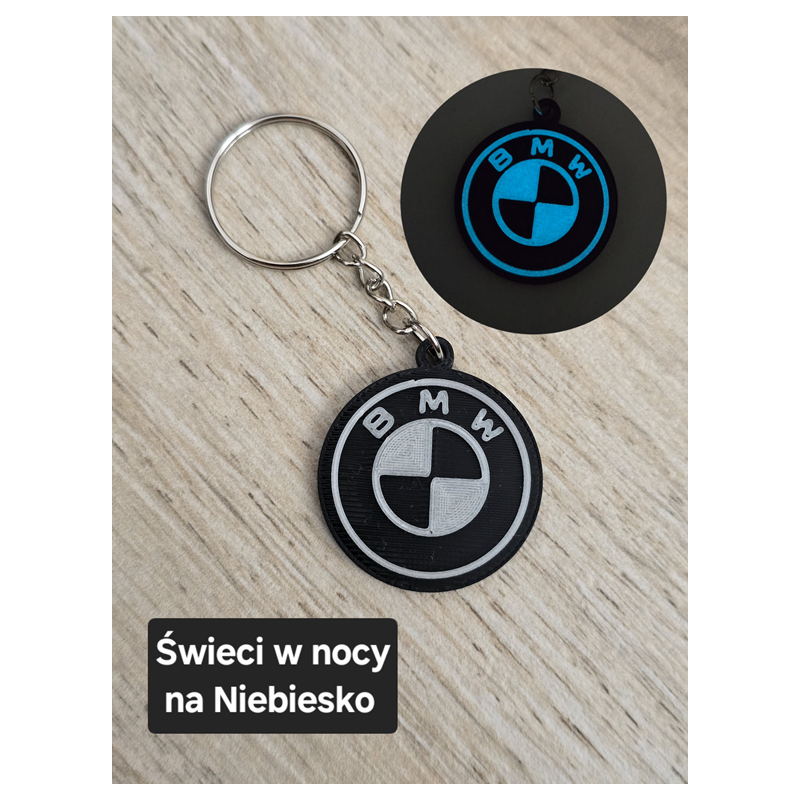 Breloczek BMW - Świeci w Nocy! 3d - Druk3d fidget Keychain mixGadzet