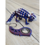 Keyspinner + Świecący Ankylozaur 2w1- KeyRambit KeyFlipper Druk3d Fidget