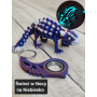 Keyspinner + Świecący Ankylozaur 2w1- KeyRambit KeyFlipper Druk3d Fidget