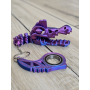 Keyspinner + Spinozaur 2w1 3D - KeyRambit KeyFlipper Druk3d Fidget Keychain