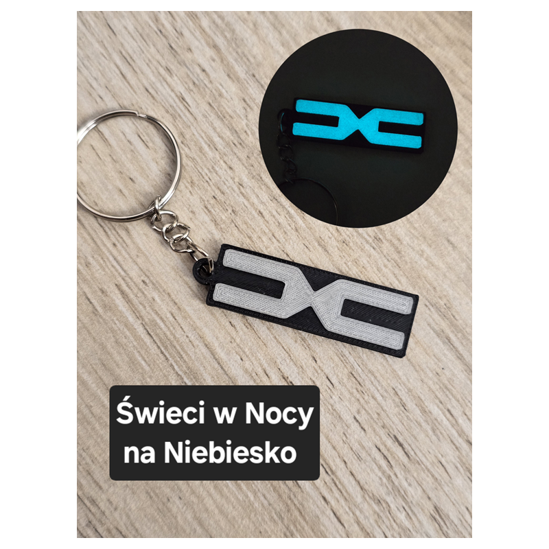 Breloczek Dacia - Świeci w Nocy! 3d - Druk3d fidget Keychain mixGadzet
