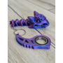 Keyspinner + Ankylozaur 2w1 3D - KeyRambit KeyFlipper Druk3d Keychain