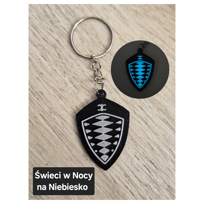 Breloczek Koenigsegg - Świeci w Nocy! 3d -Druk3d fidget Keychain mixGadzet