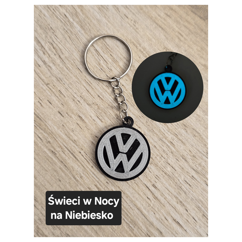 Breloczek Volkswagen - Świeci w Nocy! 3d -Druk3d fidget Keychain mixGadzet