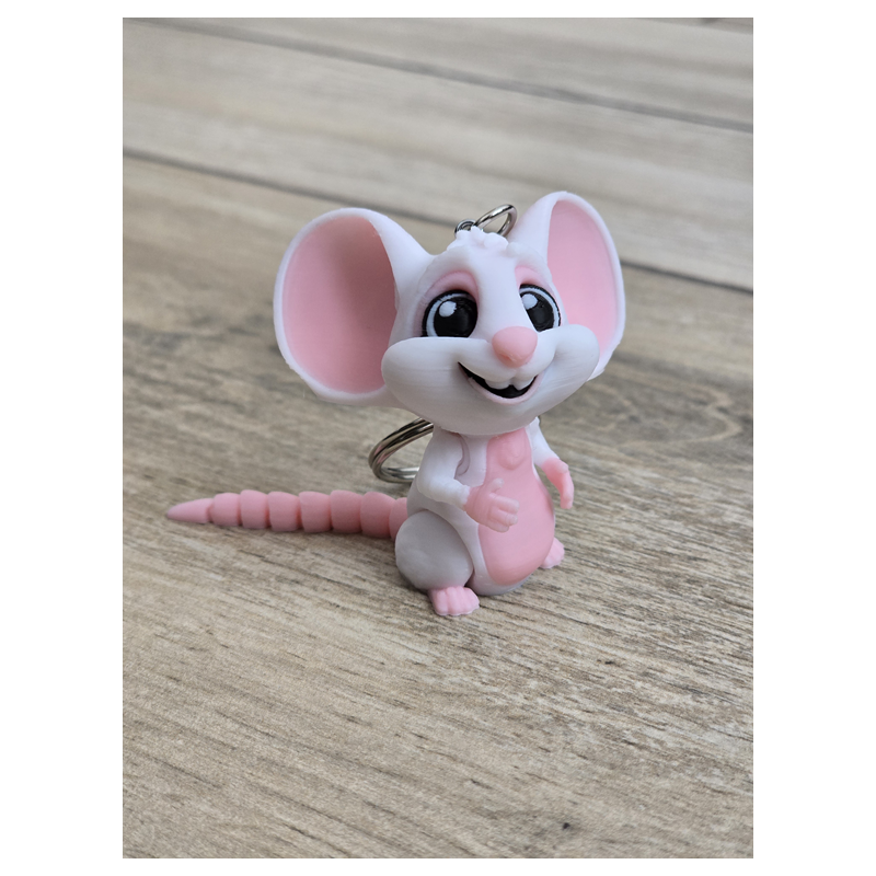Breloczek Szczęśliwa Myszka 3d - Brelok Druk3d fidget Keychain mixGadzet