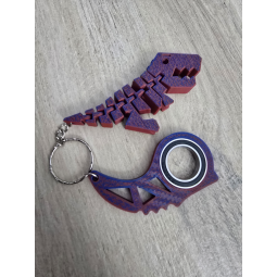 Keyspinner + Rex 2w1 TikTok 3D - KeyRambit KeyFlipper 3D Fidget Keychain
