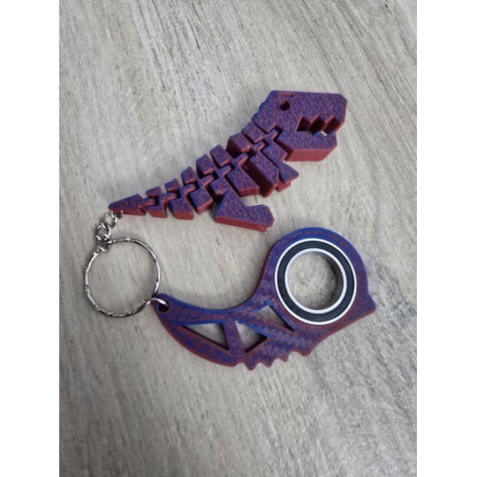 Keyspinner + Rex 2w1 TikTok 3D - KeyRambit KeyFlipper 3D Fidget Keychain