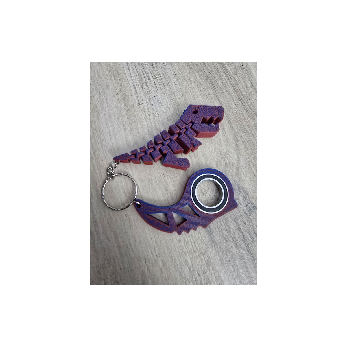 Keyspinner + Rex 2w1 TikTok 3D - KeyRambit KeyFlipper 3D Fidget Keychain