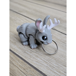 Mini Jackalope - Breloczek z Fantazją 3d - Brelok Druk3d fidget Keychain