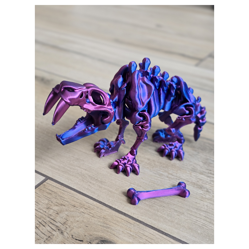 Szkielet Saber Tooth Tiger 20cm - 3D Kolekcjonerski Model - Dwukolorowy