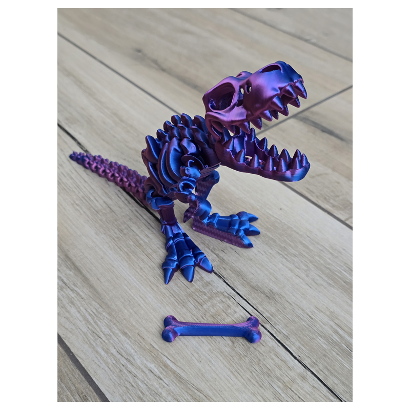 Fantastyczny Szkielet T-Rexa 25cm - 3D Kolekcjonerski Model - Dwukolorowy