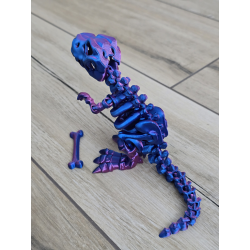 Fantastyczny Szkielet T-Rexa 25cm - 3D Kolekcjonerski Model - Dwukolorowy